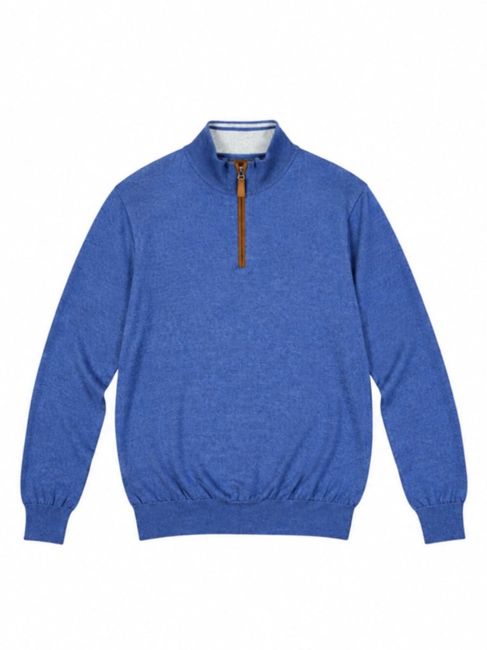 Peter Millar Crown Soft Merino Silk Quarter Zip Sweater Blue XL
